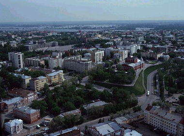 Фотография города с высоты